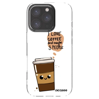 Picasee silikonový průhledný obal pro Apple iPhone 16 Pro - Cute coffee
