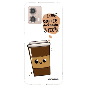 Picasee silikonový průhledný obal pro Motorola Moto G53 5G - Cute coffee