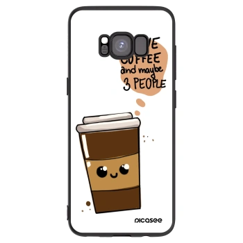Picasee silikonový černý obal pro Samsung Galaxy S8 G950F - Cute coffee