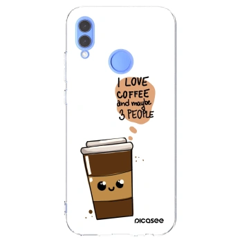 Picasee silikonový průhledný obal pro Huawei P Smart 2019 - Cute coffee