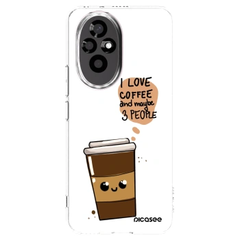 Picasee silikonový průhledný obal pro Honor 200 5G - Cute coffee