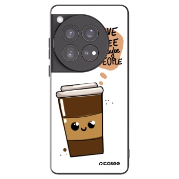 Picasee silikonový černý obal pro OnePlus 12 5G - Cute coffee