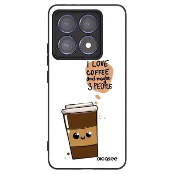 Picasee silikonový černý obal pro Xiaomi 14T Pro - Cute coffee