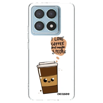 Picasee silikonový průhledný obal pro Xiaomi 14T Pro - Cute coffee