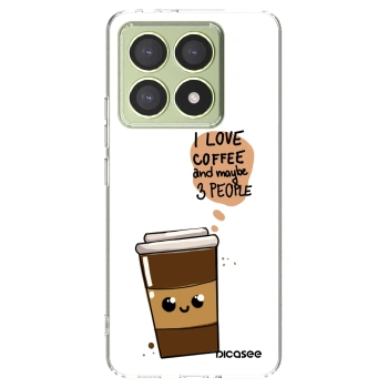 Picasee silikonový průhledný obal pro Xiaomi 14T - Cute coffee