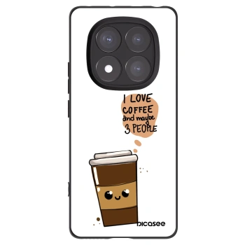 Picasee silikonový černý obal pro Xiaomi Redmi Note 14 Pro+ 5G - Cute coffee