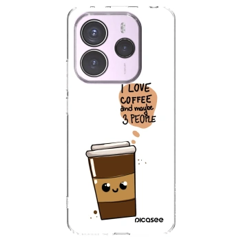 Picasee silikonový průhledný obal pro Xiaomi Redmi Note 14 5G - Cute coffee