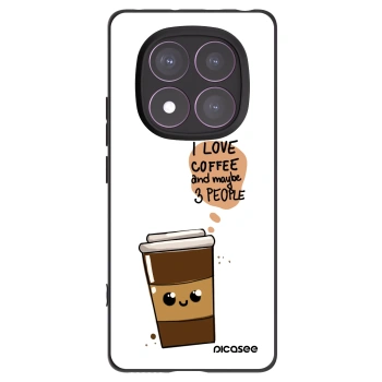 Picasee silikonový černý obal pro Xiaomi Redmi Note 14 Pro 4G - Cute coffee