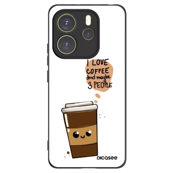 Picasee silikonový černý obal pro Xiaomi Redmi Note 14 4G - Cute coffee