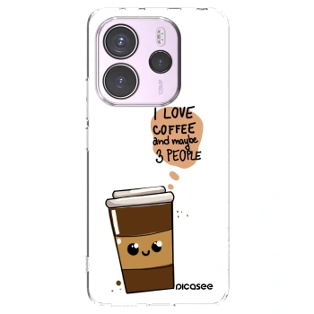 Picasee silikonový průhledný obal pro Xiaomi Redmi Note 14 4G - Cute coffee
