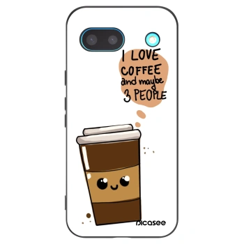 Picasee silikonový černý obal pro Google Pixel 8a - Cute coffee