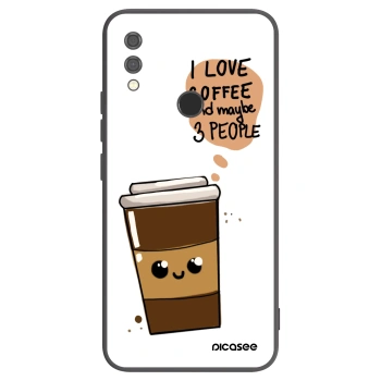 Picasee silikonový černý obal pro Xiaomi Redmi Note 7 - Cute coffee