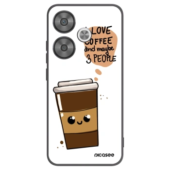 Picasee silikonový černý obal pro Xiaomi Poco F6 - Cute coffee