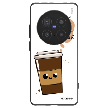 Picasee silikonový černý obal pro Vivo X200 Pro - Cute coffee