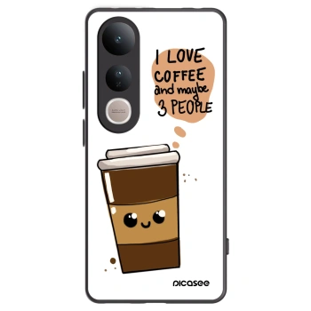 Picasee silikonový černý obal pro Vivo V50 Lite 5G - Cute coffee
