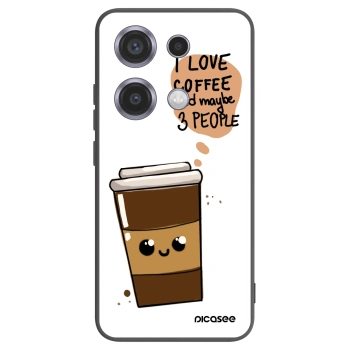 Picasee silikonový černý obal pro Xiaomi Redmi Note 14S - Cute coffee