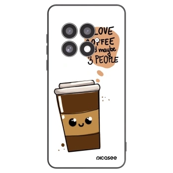 Picasee silikonový černý obal pro OnePlus 13 5G - Cute coffee