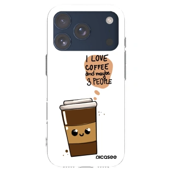 Picasee silikonový průhledný obal pro Apple iPhone 17 Pro - Cute coffee