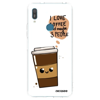 Picasee silikonový průhledný obal pro Huawei Y6 2019 - Cute coffee