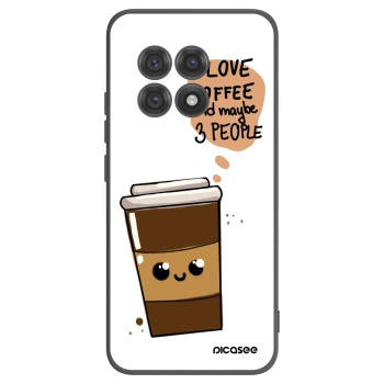 Picasee silikonový černý obal pro OnePlus 13R 5G - Cute coffee