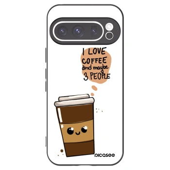 Picasee silikonový černý obal pro Google Pixel 9 Pro XL - Cute coffee