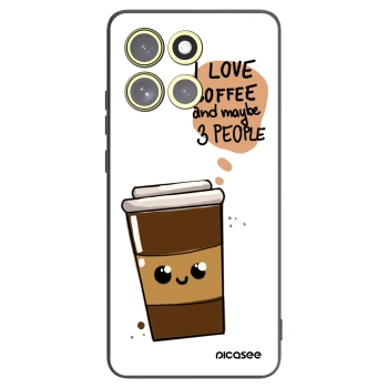 Picasee silikonový černý obal pro Motorola Moto G86 Power 5G - Cute coffee