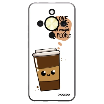 Picasee silikonový černý obal pro Honor Magic8 Lite 5G - Cute coffee