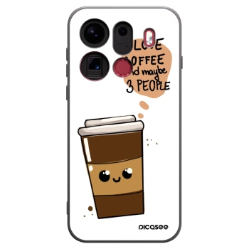Picasee silikonový černý obal pro OPPO Find X9 Pro - Cute coffee