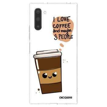 Picasee silikonový průhledný obal pro Samsung Galaxy Note 10 N970F - Cute coffee