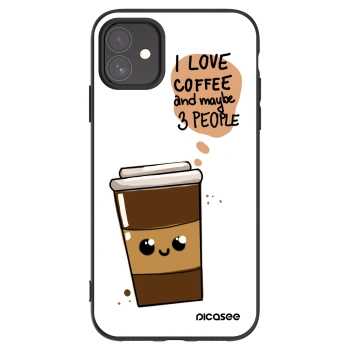 Picasee silikonový černý obal pro Apple iPhone 11 - Cute coffee