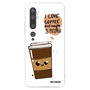 Picasee silikonový průhledný obal pro Xiaomi Mi Note 10 (Pro) - Cute coffee