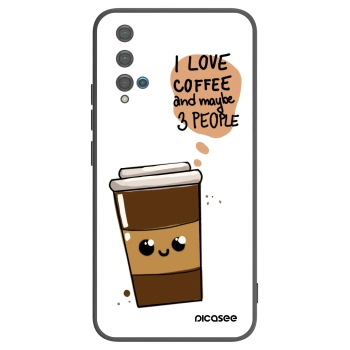 Picasee silikonový černý obal pro Huawei Nova 5T - Cute coffee