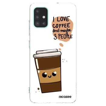 Picasee silikonový průhledný obal pro Samsung Galaxy A51 A515F - Cute coffee