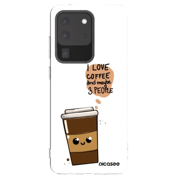 Picasee silikonový průhledný obal pro Samsung Galaxy S20 Ultra 5G G988F - Cute coffee