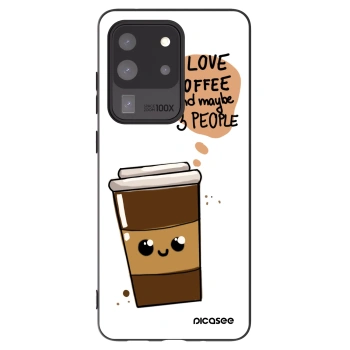 Picasee silikonový černý obal pro Samsung Galaxy S20 Ultra 5G G988F - Cute coffee