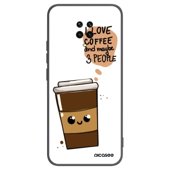Picasee silikonový černý obal pro Xiaomi Redmi Note 9 Pro - Cute coffee