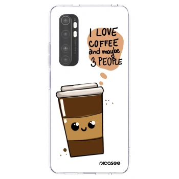 Picasee silikonový průhledný obal pro Xiaomi Mi Note 10 Lite - Cute coffee