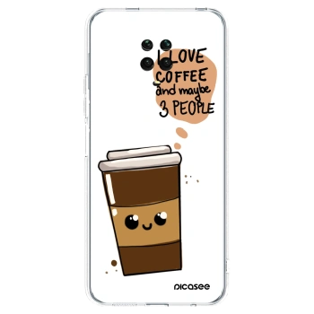 Picasee silikonový průhledný obal pro Xiaomi Redmi Note 9S - Cute coffee