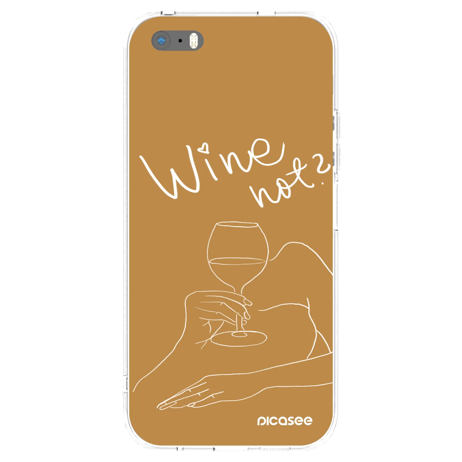 Picasee silikonový průhledný obal pro Apple iPhone 5/5S/SE - Wine not