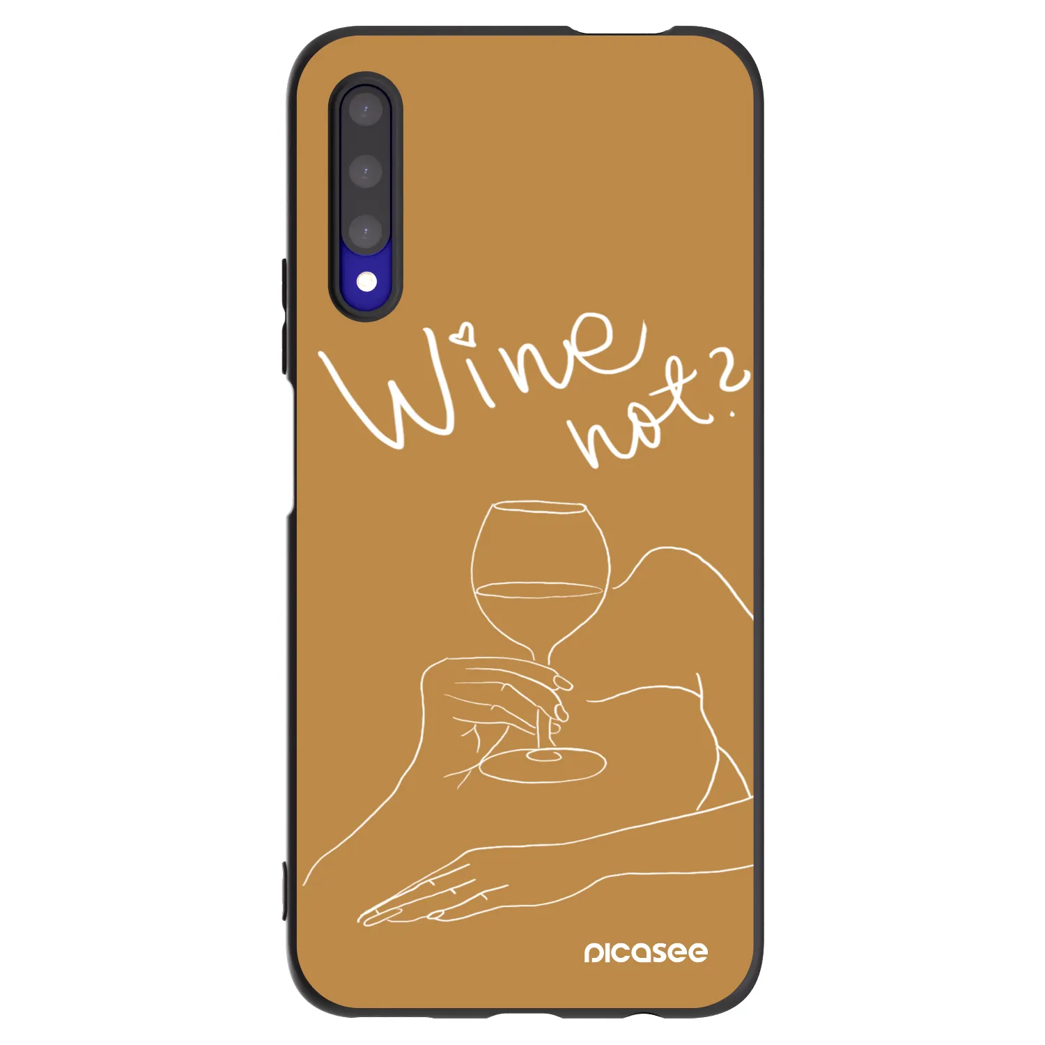 Picasee silikonový černý obal pro Honor 9X Pro - Wine not