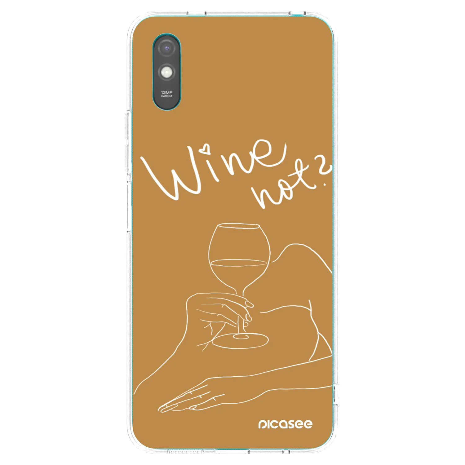Picasee silikonový průhledný obal pro Xiaomi Redmi 9A - Wine not