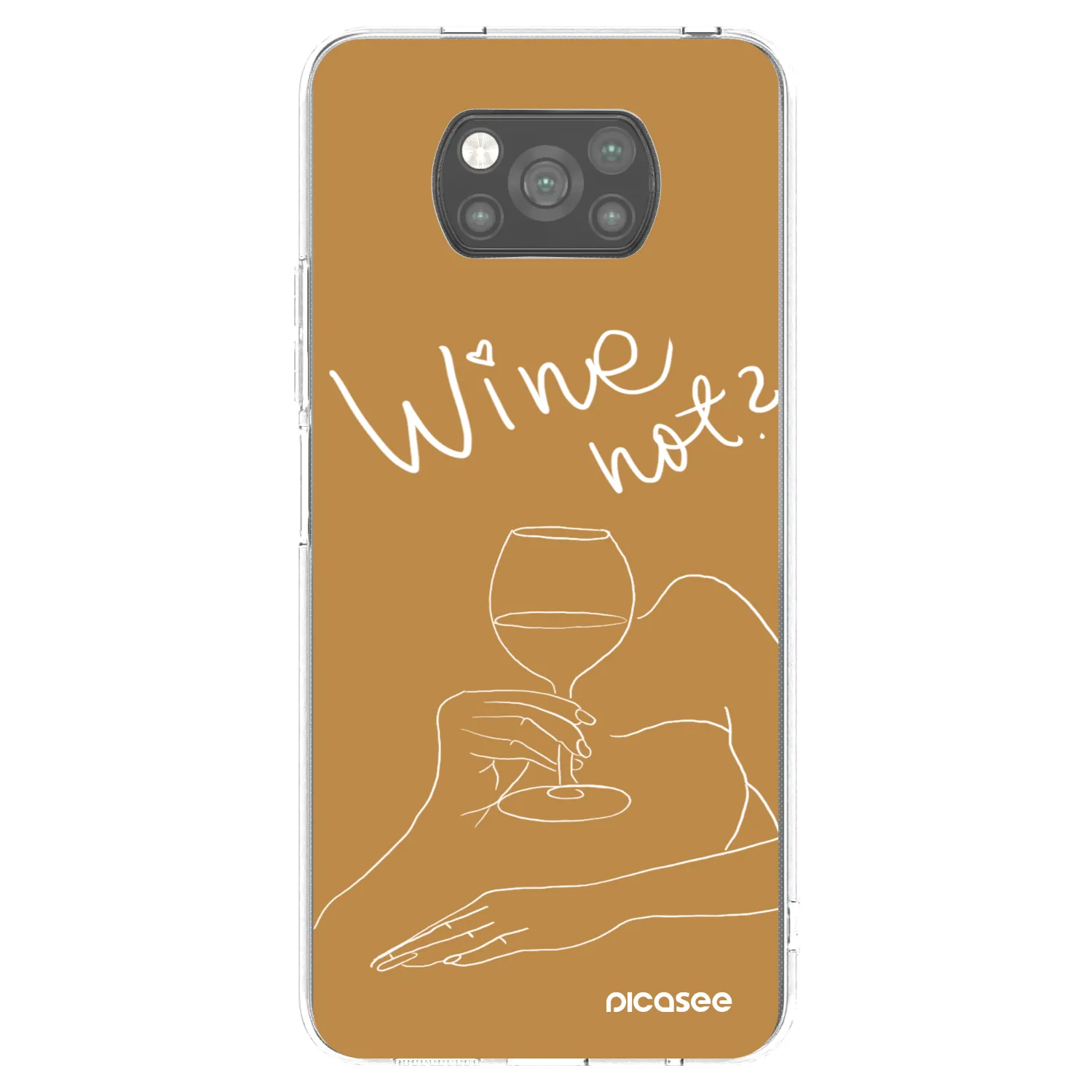 Picasee silikonový černý obal pro Xiaomi Poco X3 - Wine not