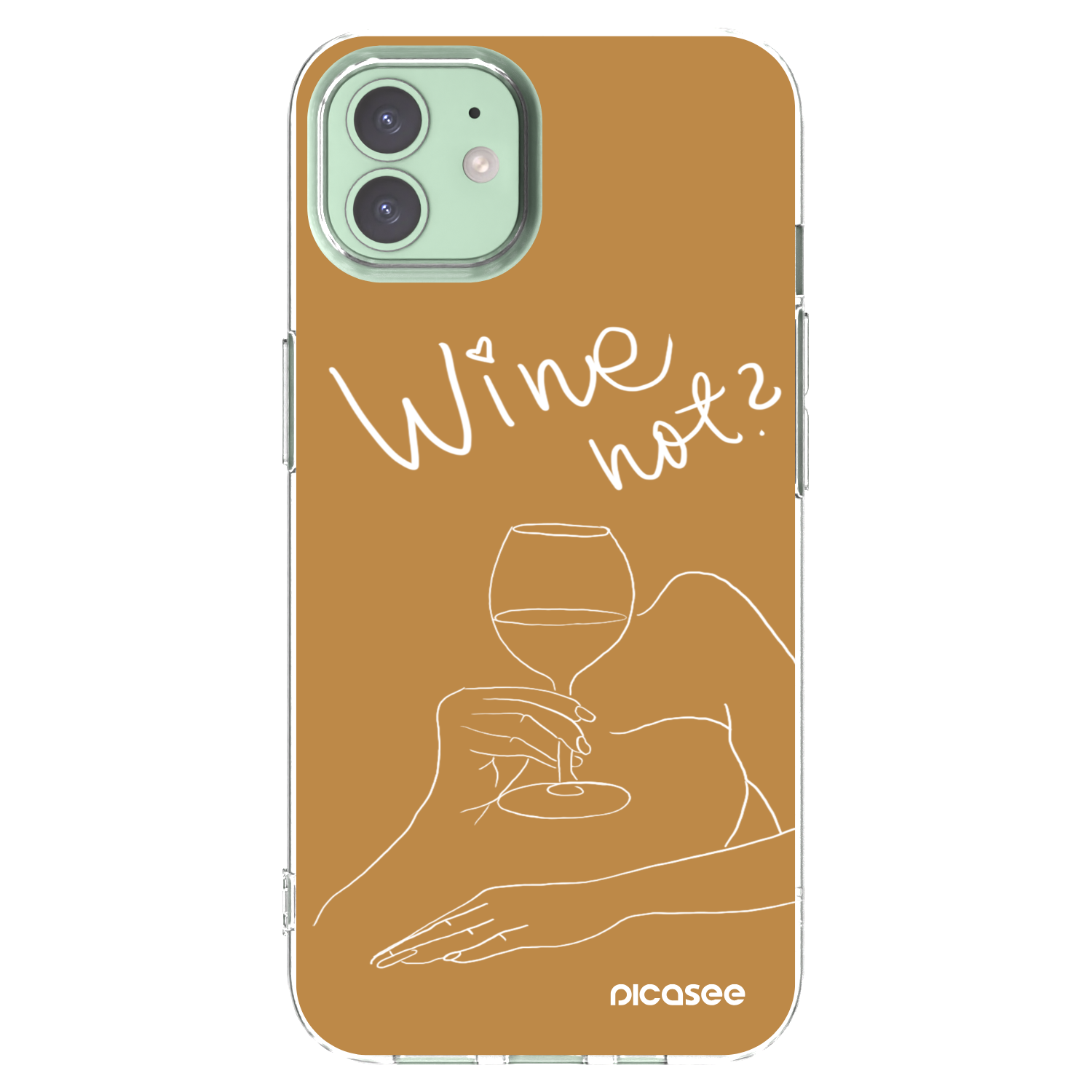 Picasee silikonový průhledný obal pro Apple iPhone 12 - Wine not