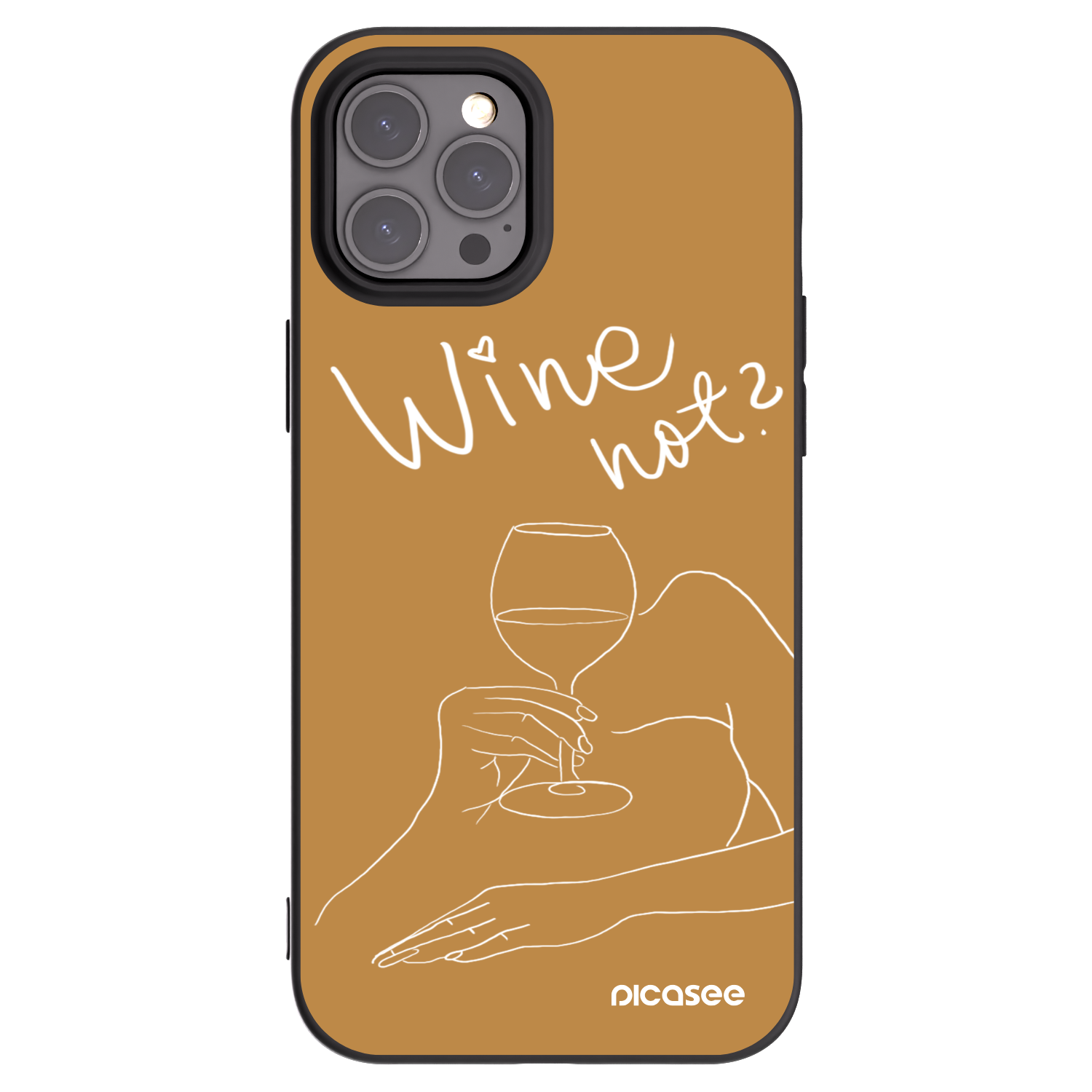 Picasee silikonový černý obal pro Apple iPhone 12 Pro Max - Wine not