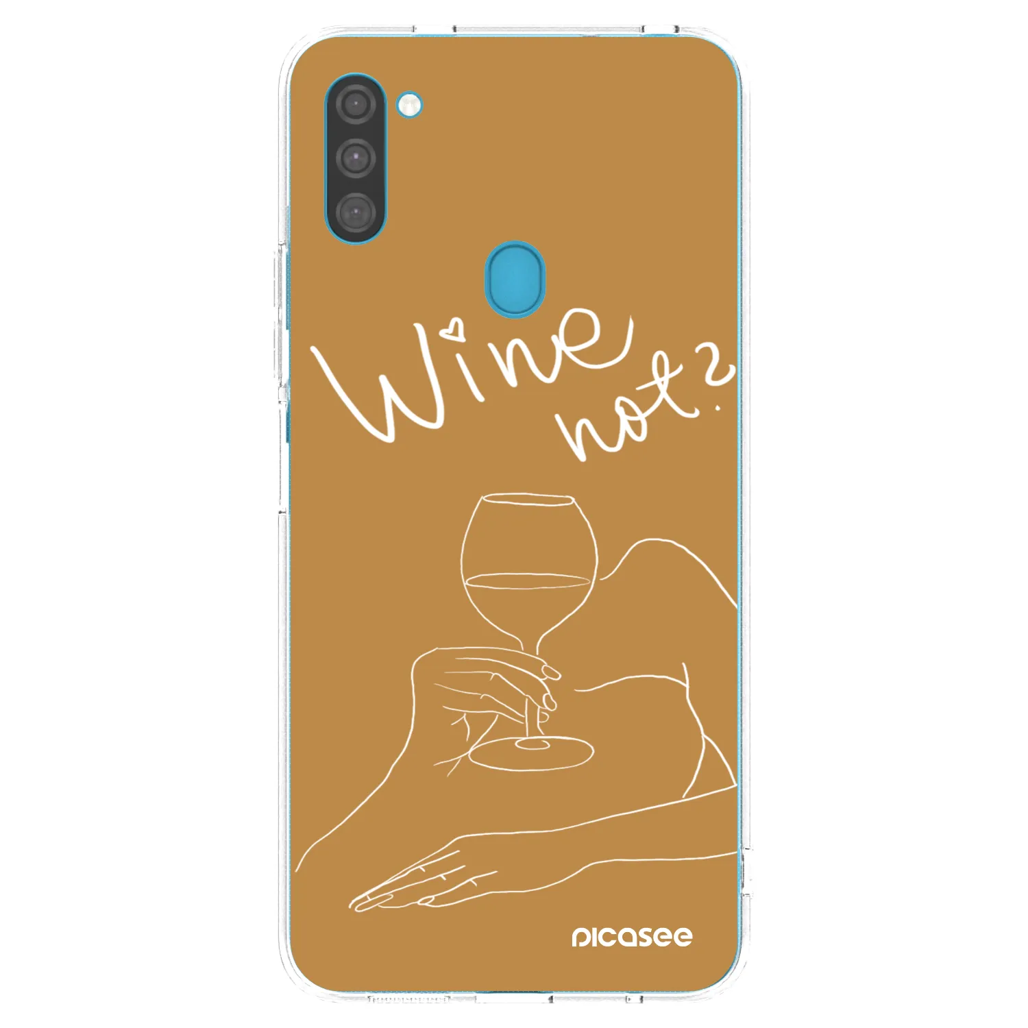 Picasee silikonový průhledný obal pro Samsung Galaxy M11 - Wine not