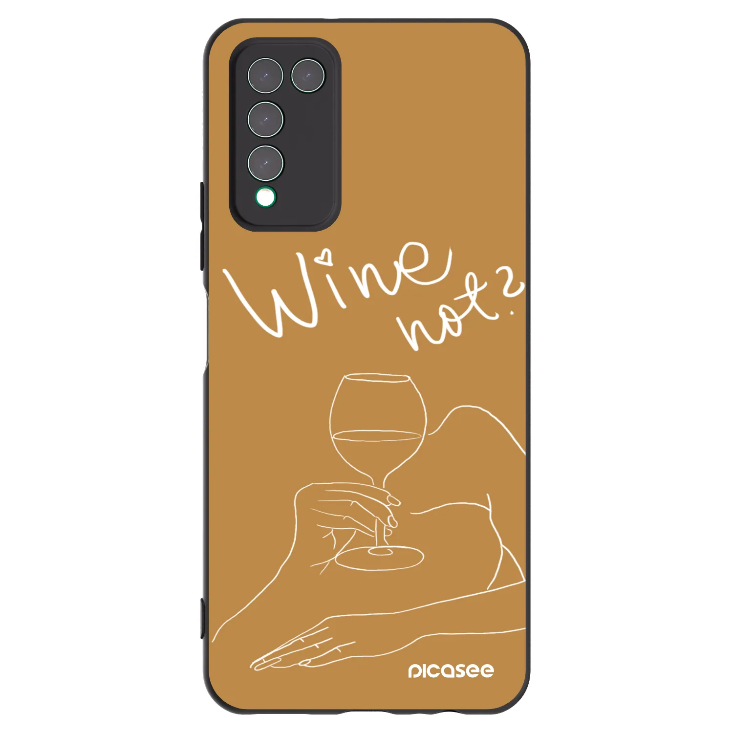 Picasee silikonový černý obal pro Honor 10X Lite - Wine not