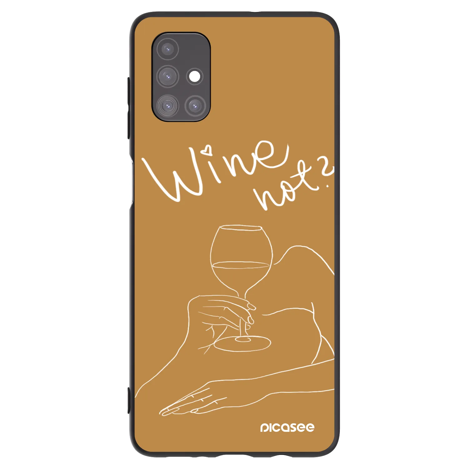 Picasee silikonový černý obal pro Samsung Galaxy M51 M515F - Wine not