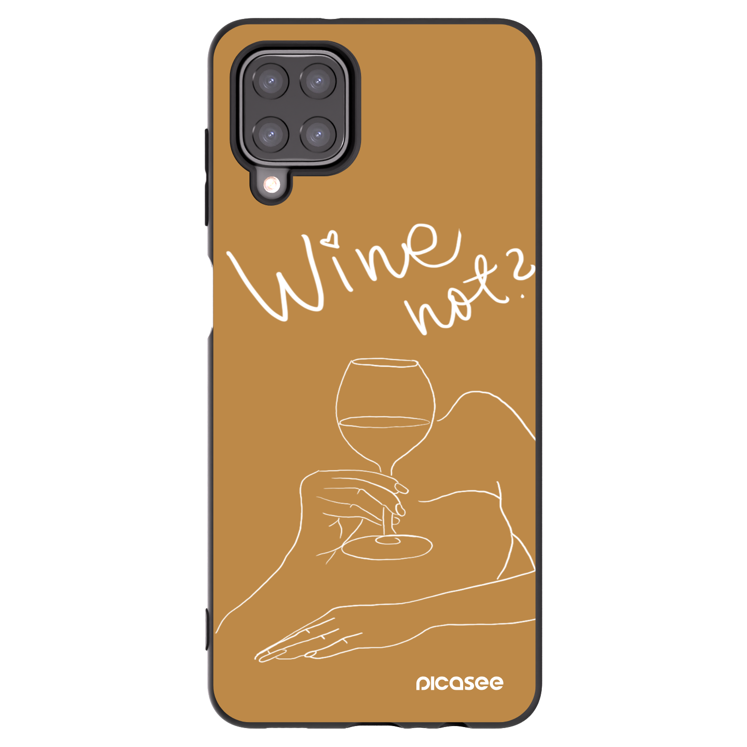 Picasee silikonový černý obal pro Samsung Galaxy A12 A125F - Wine not