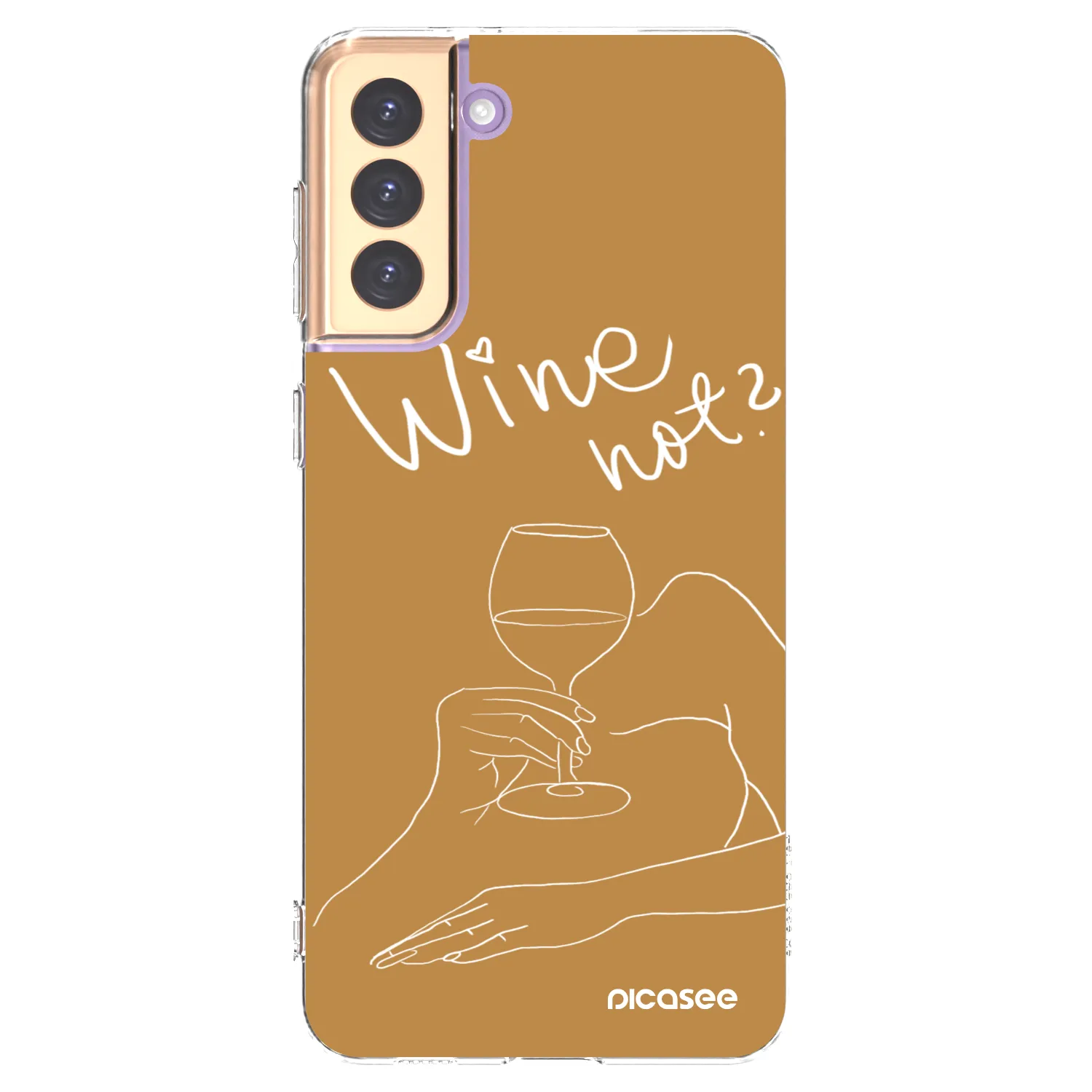 Picasee silikonový průhledný obal pro Samsung Galaxy S21+ 5G G996F - Wine not