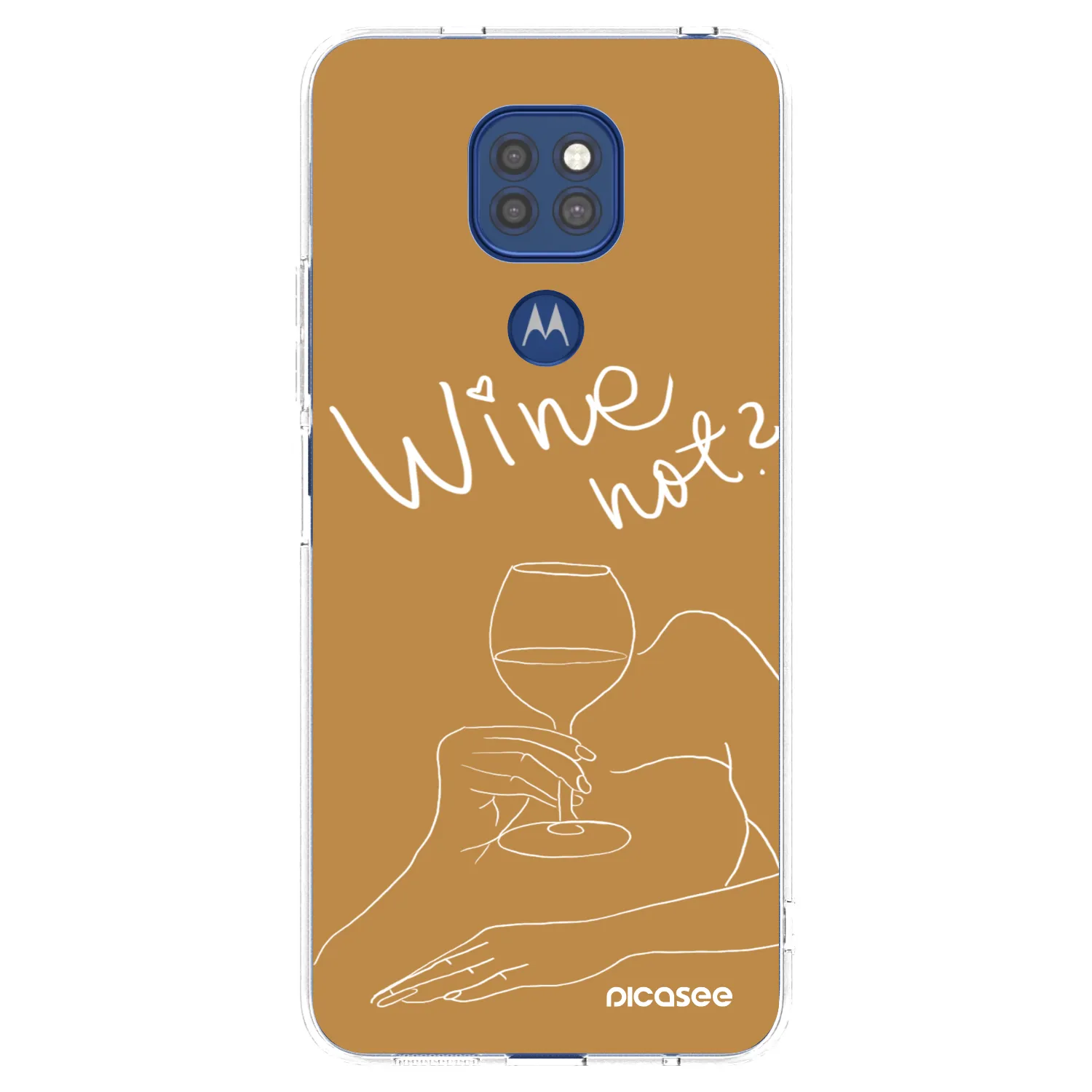 Picasee silikonový průhledný obal pro Motorola Moto G9 Play - Wine not